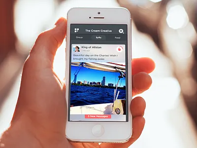 Group Chat around Social Content app chat group chat mobile social syft ui ux