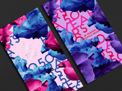 Old Mock Invite abstract colorful fabric photography smoke typography