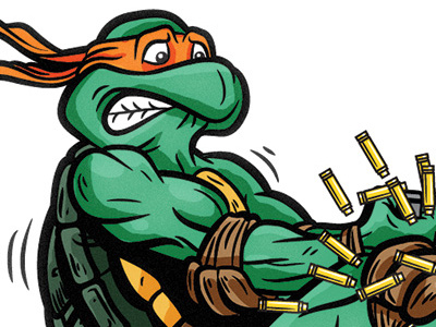 Mikey bomb mikey stink tmnt turtles vector