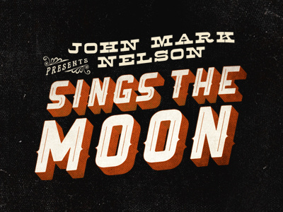 John Mark Nelson Album Typography album cover design graphic design music photoshop print texture type typography