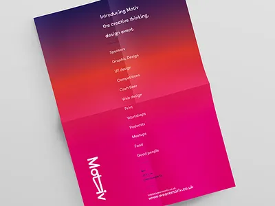 Motiv Poster branding concept event lineup meetup poster unigrid