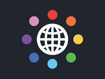 Nonprofit Logo 3 colors earth globe logo nonprofit organization rainbow youth