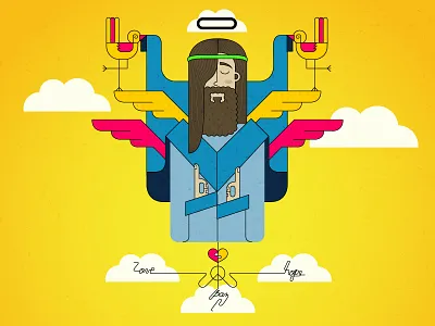 Hippy high ilustración meditación relax