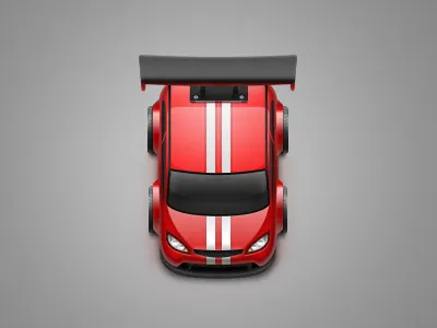 Remote control car car racing red stripes