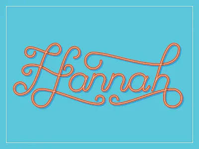 Hannah lettering modest script typography
