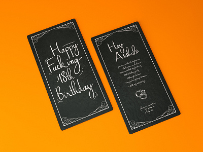 Hand Lettering birthday black grunge grungy hand lettering invitation