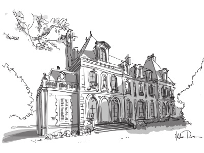 XVI century manor, French countryside castle manor