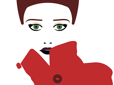 Portrait design illustration minimalism minimalist portrait vector