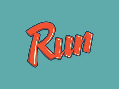 Run caligrafia calligraphy freehand handmade illustration lettering type typography