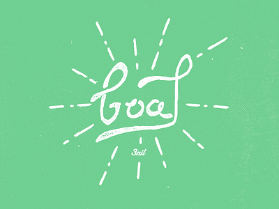 Goal! lettering soccer starburst