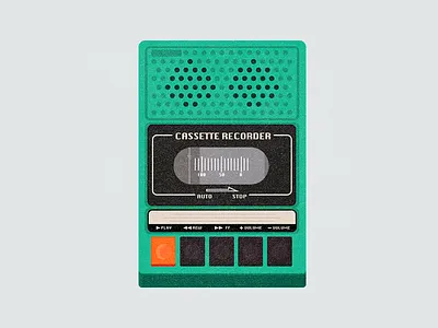 Cassette Recorder cassette cassette player cassette recorder illustration record recorder