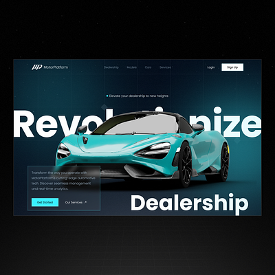 Car Dealership Landing Page, Dark Mode car landing cars cars landing page dark mode dark theme design interface landing landing design landing page landing page design mobile design product product design ui user experience user interface ux web web design