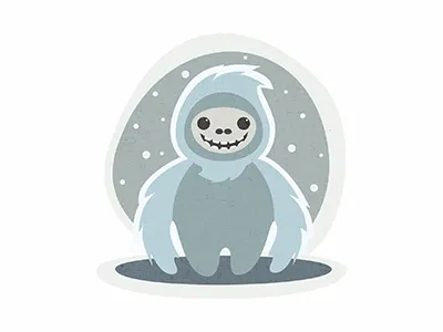 Yeti animal bigfoot brand concept design feed flat food logo pet snowman yeti