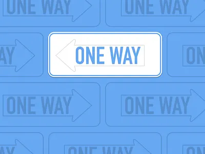 One Way Sign blue one oneway sign sketch way white