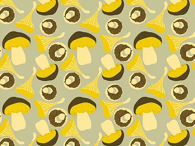 mushroom pattern illustation mushroom pattern