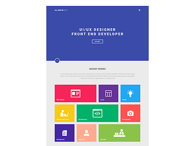 Home Page alaminmir blue flat home page mir noksha creative uiux