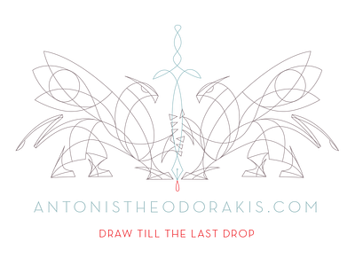 Griffins blood drop eyes griffin griffon illustration logo pen sword