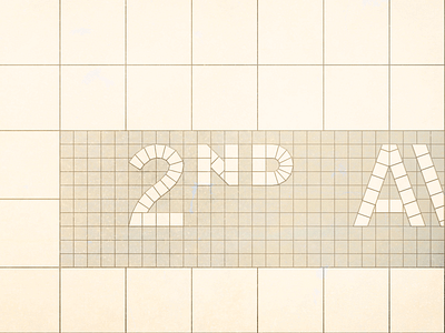 2nd Ave 2 avenue mosaic new new york square street subway york