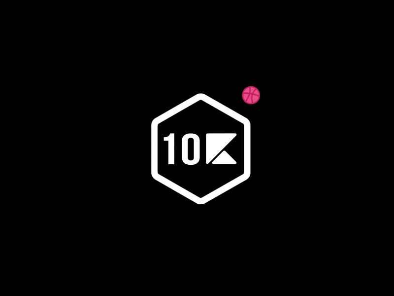 10k and counting... 10k animation dribbble gif milestone