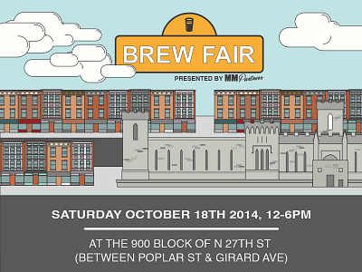 Brew Fair flyer illustrator philadelphia print vector