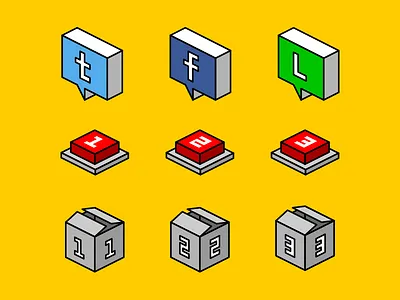 2.5D Buttons icon