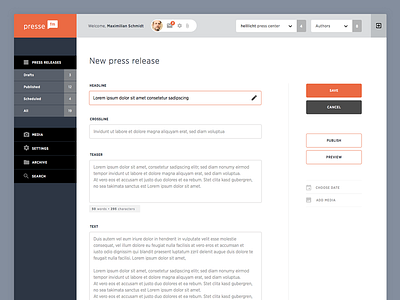 Admin panel admin interface panel ui