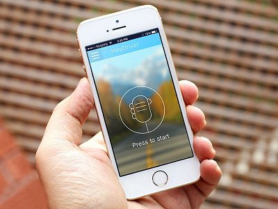 HeyDriver App Design app blue design iphone line simple smartphone