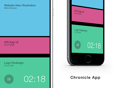 Chronicle App Interface 6 app interface ios iphone plus ui