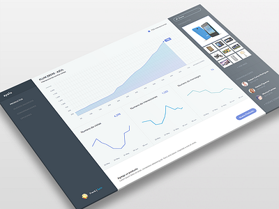 E-Commerce Dashboard analytics clean commerce dashboard flat graph infographic inventory messaging minimal ui ux