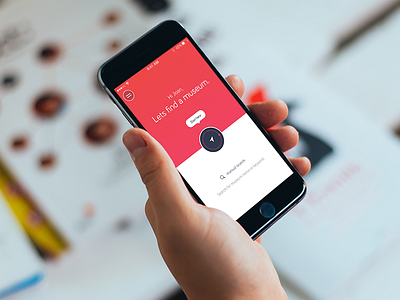 Find a Museum app flat ios iphone museum search ui ux