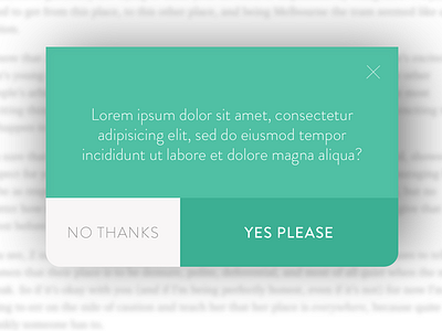 Yes please blur flat interface minimal modal ui