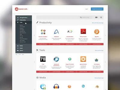 Spoon Pitch Design apps web