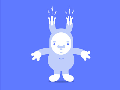 Fat electric baby Mario character character design electricity illustration