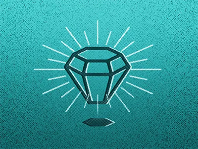 CMI Gem diamond dirty gem grunge halftone icon illustration infographic jewel offset symbol texture