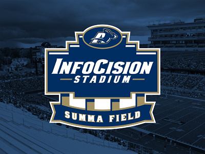 University of Akron - InfoCision Stadium akron blue field football gold kangaroo scoreboard stadium zips