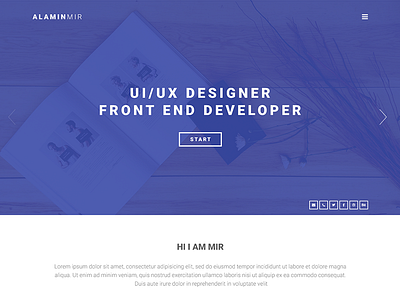 Rebound alaminmir blue flat home page mir noksha creative uiux