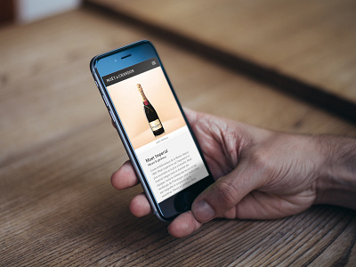 Moet & Chandon mobile version iphone iphone6 mobile mockup moet moetchandon ui ux web wood