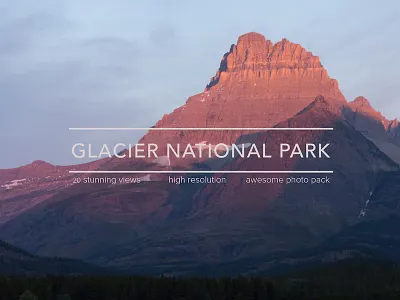 Glacier National Park Cover Design Pack creative market design pack glacier image inspiration national park 🌁 🌄 🏔 🗻