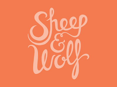 Sheep and Wolf ampersand lettering logo logotype script sheep typography wolf