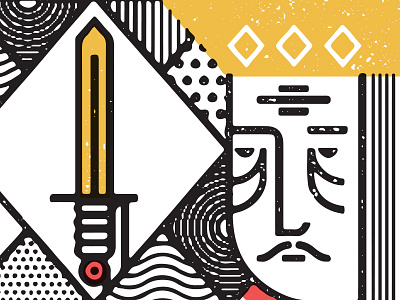 King Of Diamonds cards deck diamonds illustration king