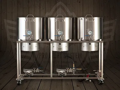 Pro Pilot System beer brewing system fermenter kettle product shot wood