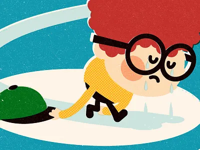 Sad Boy childrens book illustration