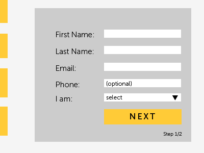 Web form flat form ux web