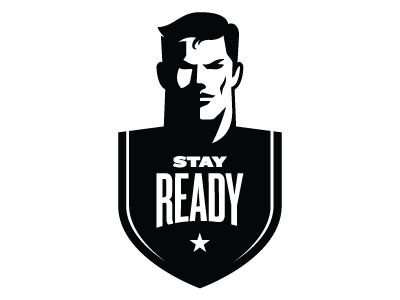 Stay Ready 2 classic drawing hero illustration logo powerful sport strong type typography