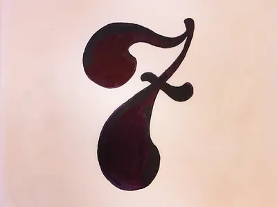 My fat number 7 design font lettering type design typography