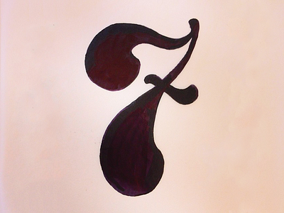 My fat number 7 design font lettering type design typography