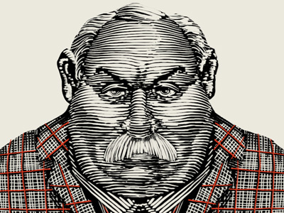 Boggis wip illustration mr. fox screenprint villain
