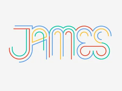James fun james monowidth name type typography