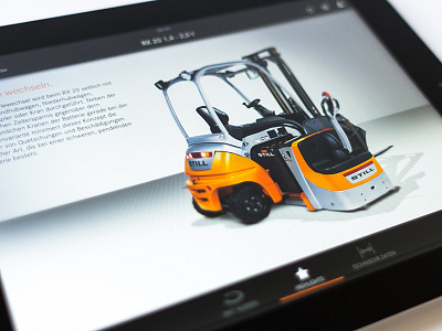 Truck Detail - STILL EASY app dark experience interface ipad iphone skeuomorph still touch ui user interface ux