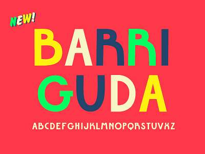 barriguda alphabet colorful custom type font kids type typeface typography